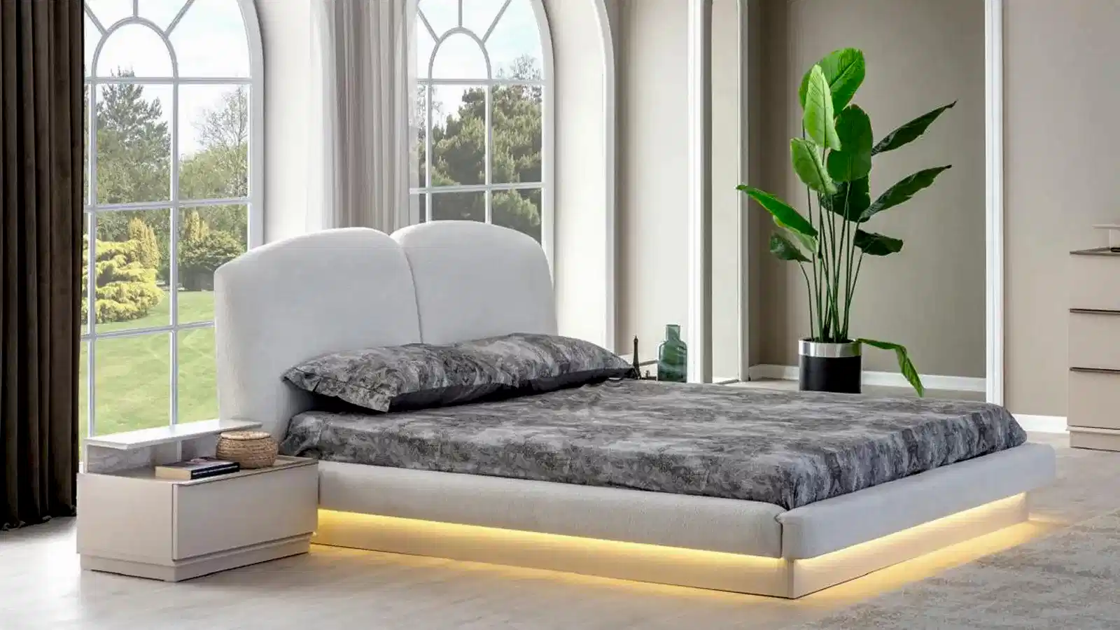 ZEN PALACE LEDLİ BAZALI KARYOLA ZEN PALACE LEDLİ BAZALI KARYOLA